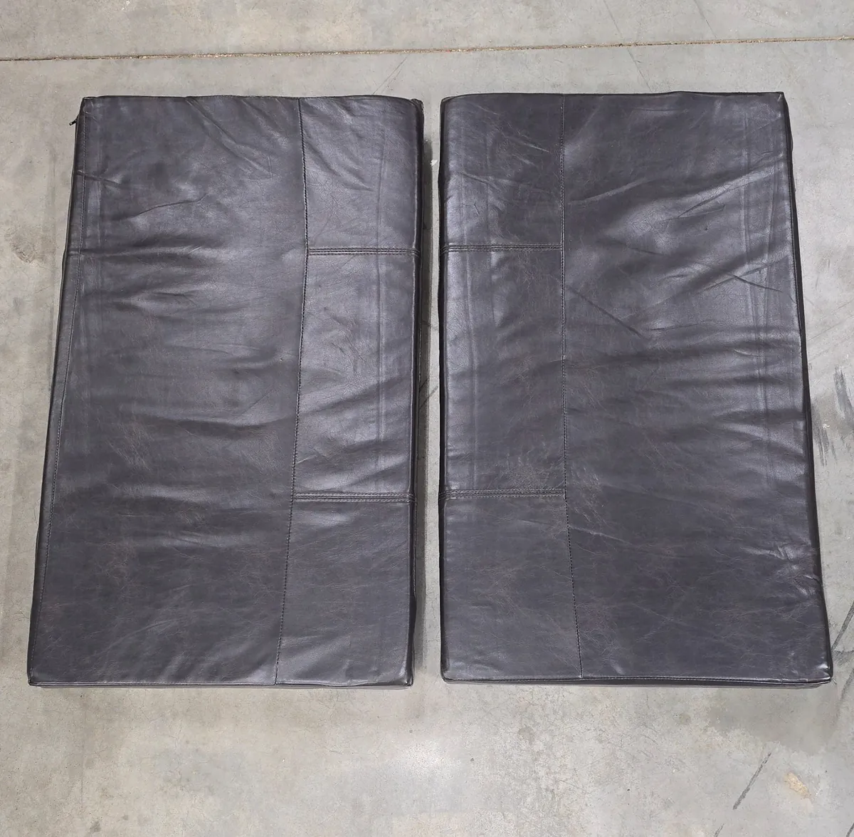 Worn camper cushions before recovery